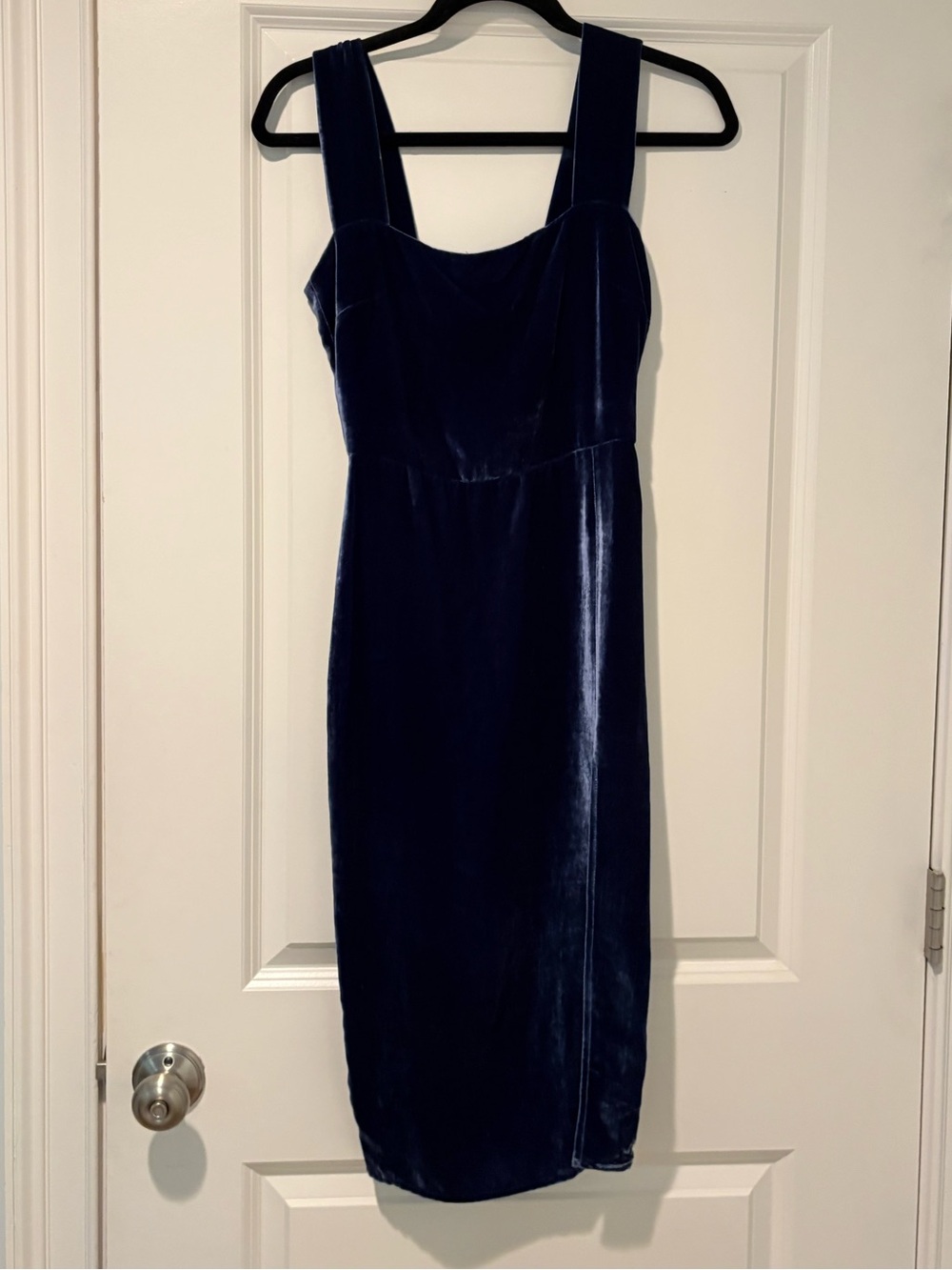 Reformation Blue Velvet midi Dress